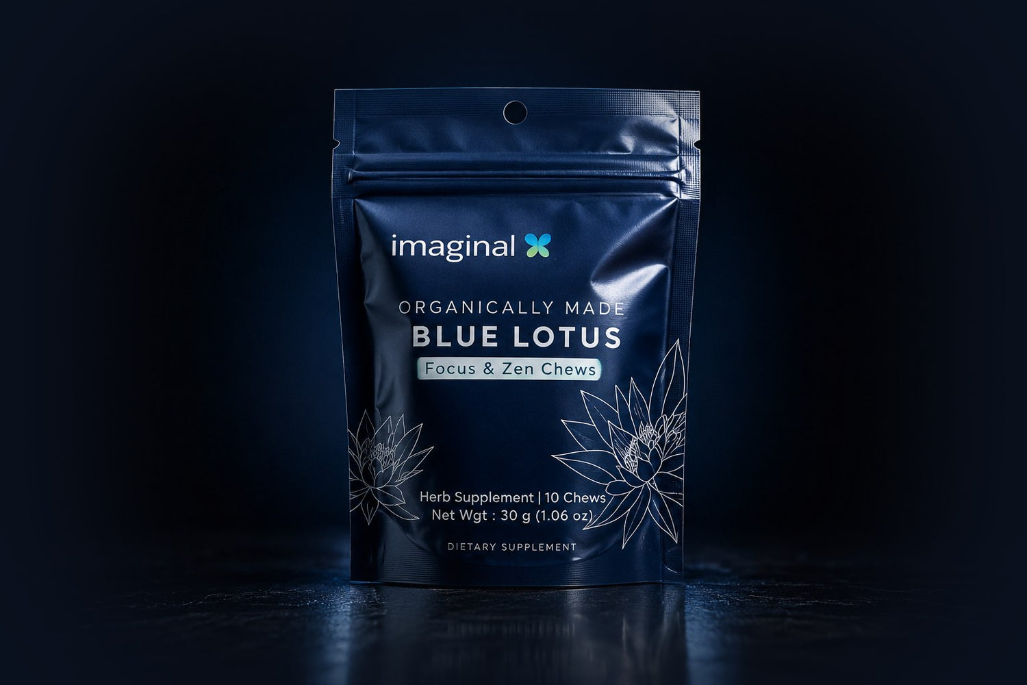 Imaginal Blue Lotus Focus & Zen Chews pouch