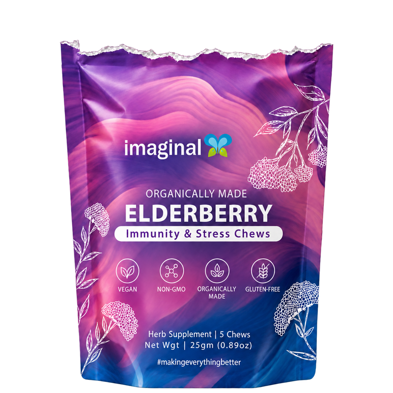 Imaginal Elderberry Stress Chews pouch