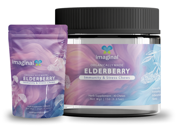 Elderberry Stress Gummies - CBD+THC Gummies - Imaginal Biotech